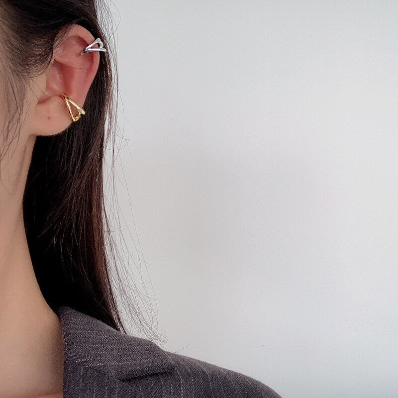 Asymmetrical Abstract Ear Cuffs E1070 1 Piece