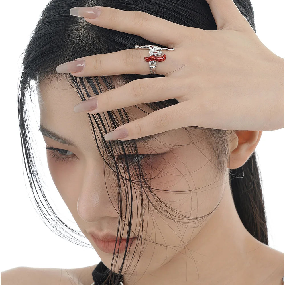 Alien Pattern Irregular Ring R1239