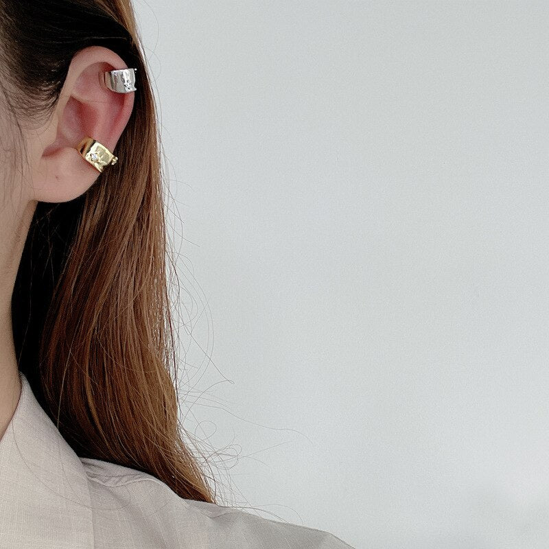 Irregular Wavy Wide Earrings E1056 1 Piece