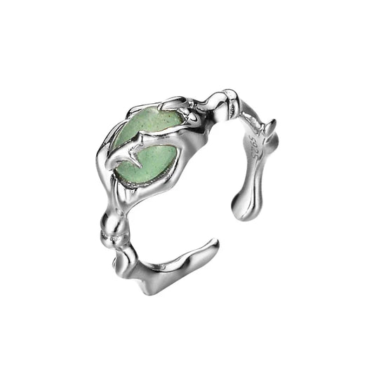 Jade Irregular Party Ring R1187