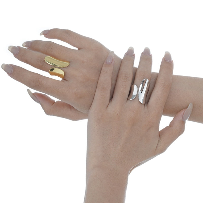 Wide Avant Garde Open Ring R1047