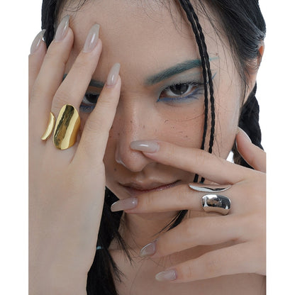 Wide Avant Garde Open Ring R1047