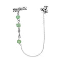 Long Chain Jade Ear Cuff E1152, 1 Piece