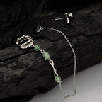 Long Chain Jade Ear Cuff E1152, 1 Piece