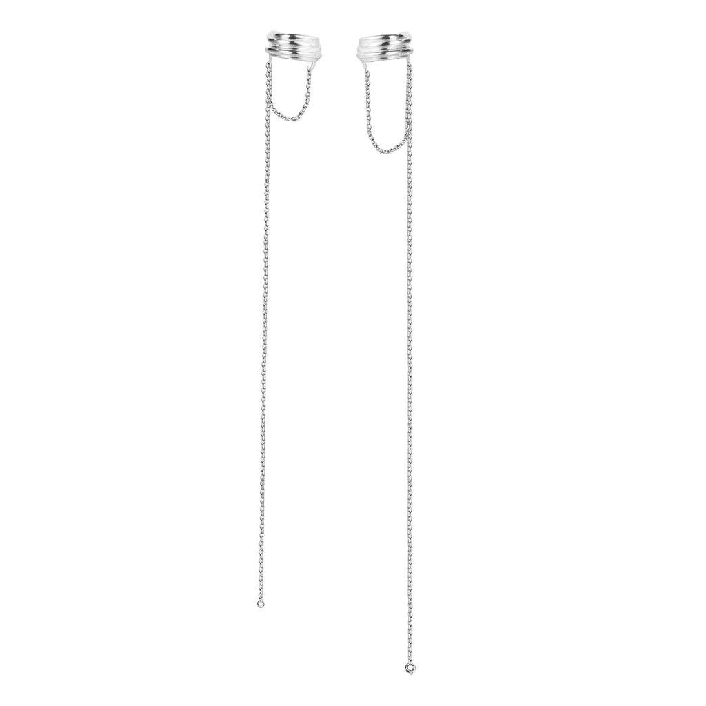 Long Chain Hoops Ear Cuff E1173