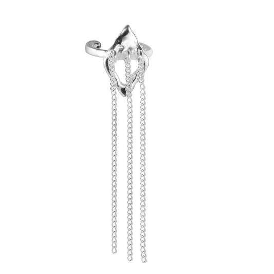 Tassel Chain Heart Ear Cuffs E1139, 1 Piece
