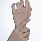 Matte Texture CZ Ring R1251