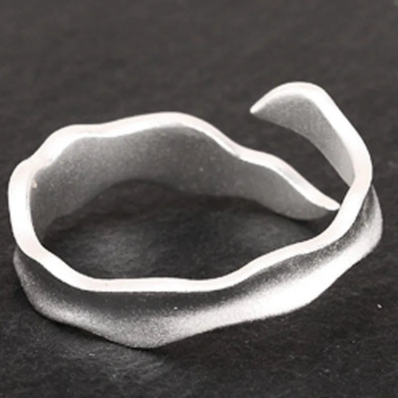 Matte Wave Minimalist Ring R116