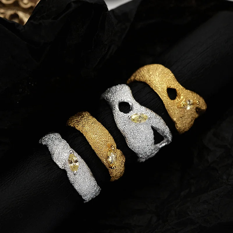 Irregular Pattern CZ Ring R1197