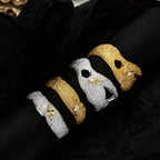 Irregular Pattern CZ Ring R1197