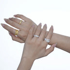 Irregular Pattern CZ Ring R1197