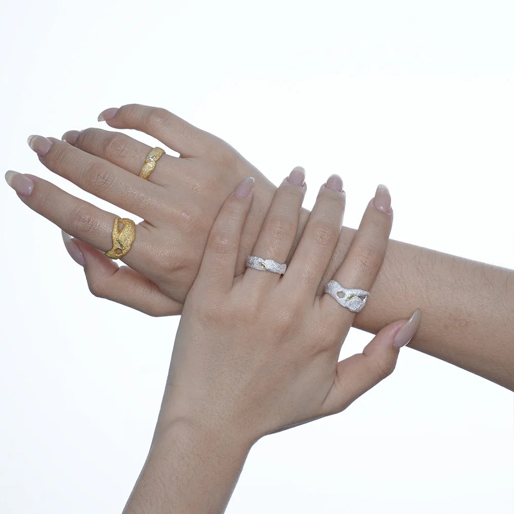 Irregular Pattern CZ Ring R1197