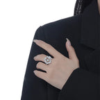 Moonstone Abstract Flower Ring R1243