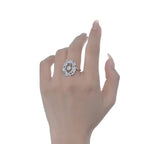 Moonstone Abstract Flower Ring R1243