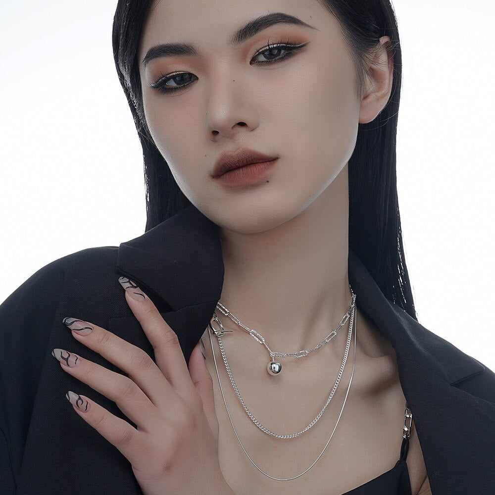 Multi Strand T-bar Sweater Necklace N1018