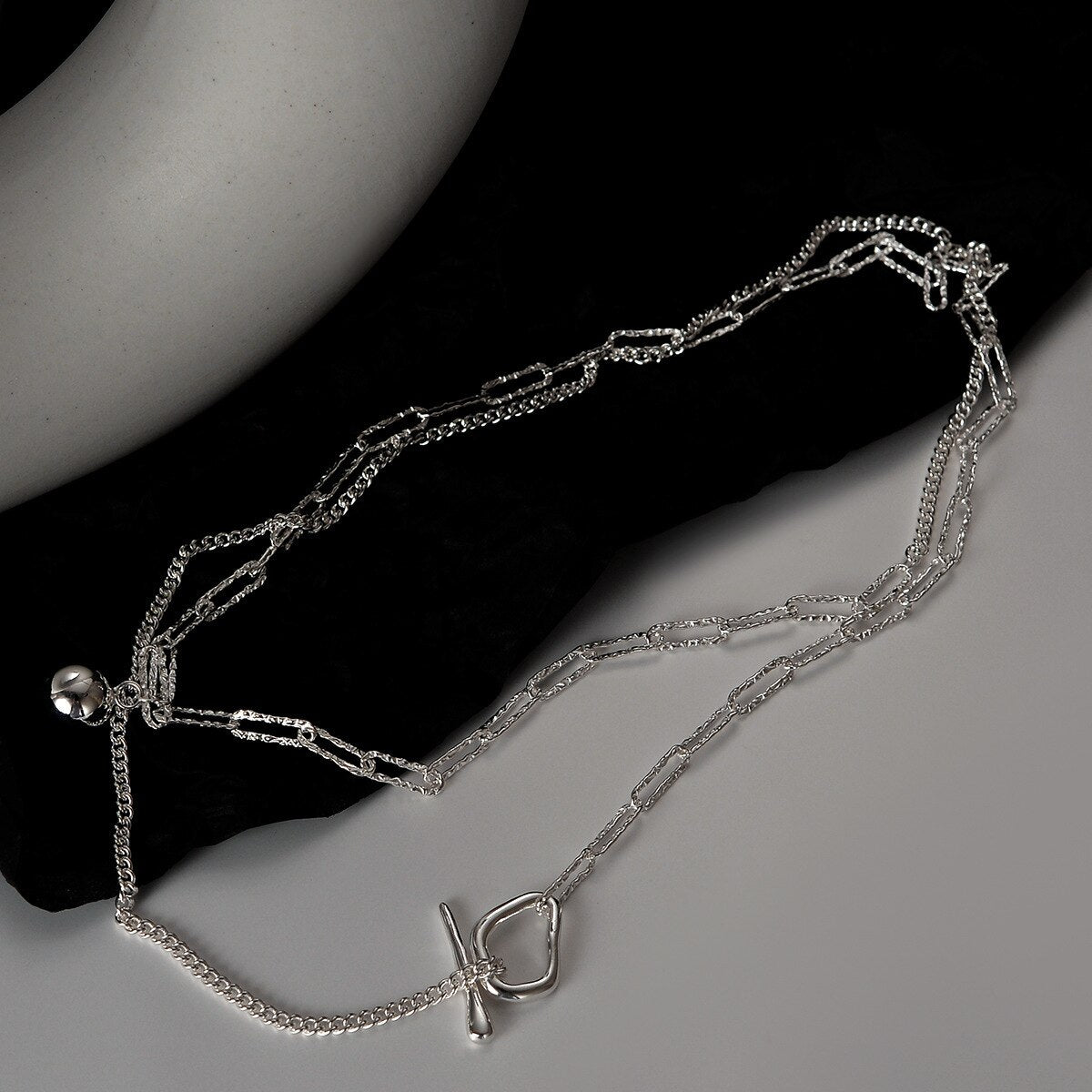 Multi Strand T-bar Sweater Necklace N1018