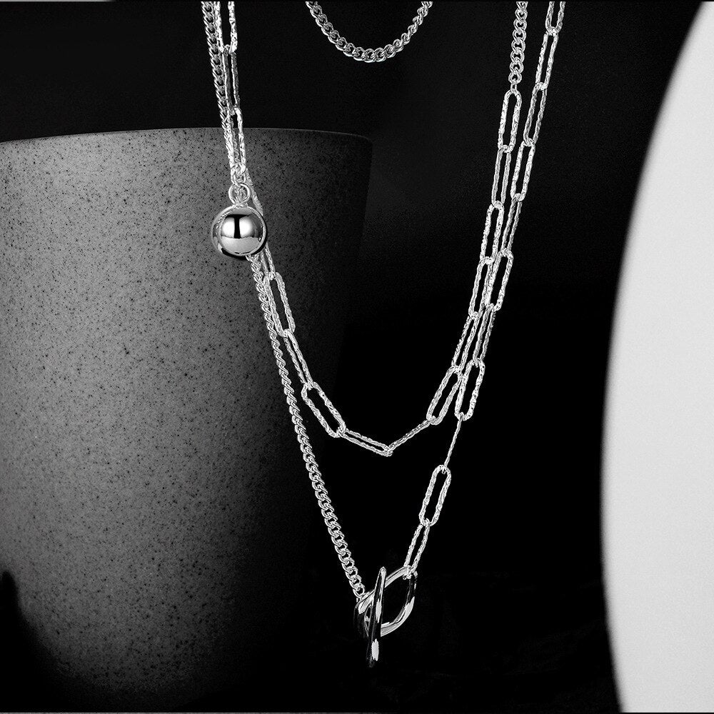 Multi Strand T-bar Sweater Necklace N1018