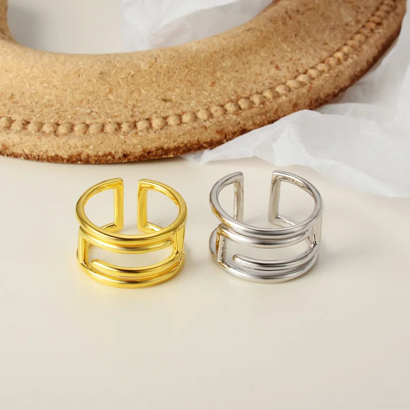 Wide Wire Geometric Ring R1147