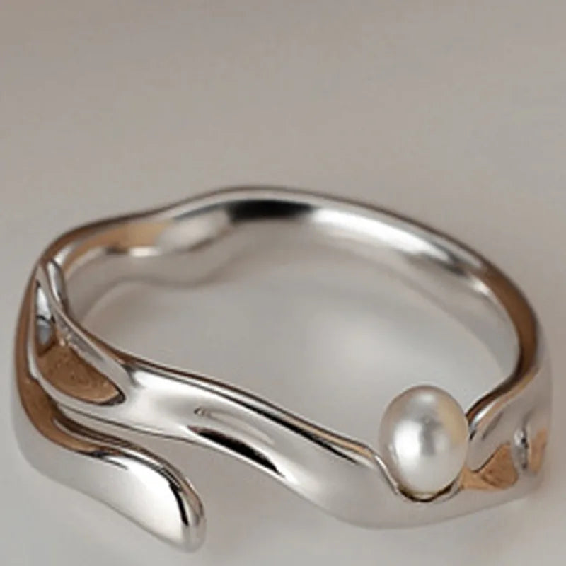 Shell Pearl Minimalist Ring R1034