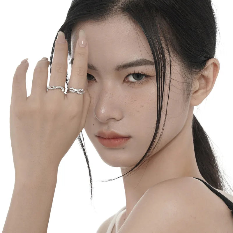 Pearls Rough Pattern Ring R1186