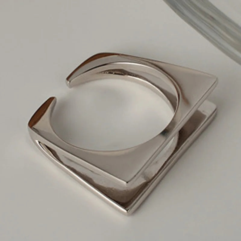 Polished Groove Open Ring R1090
