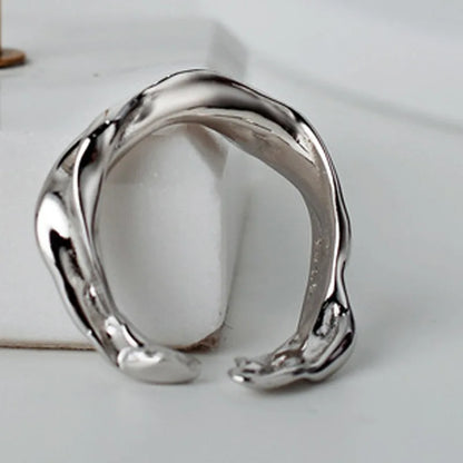 Polished Root Open Ring R1013