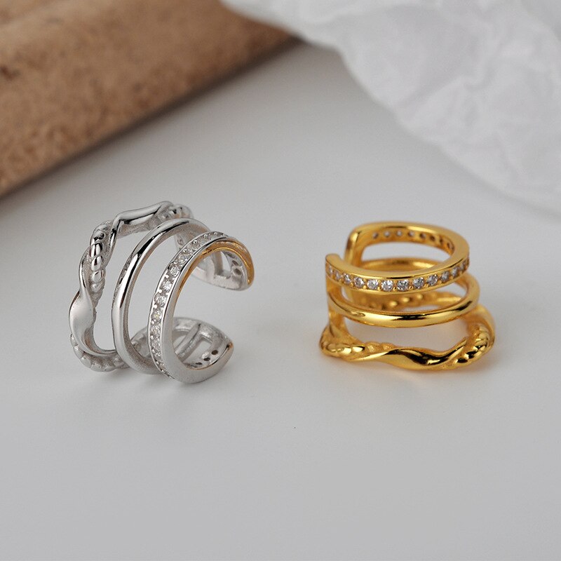 Patterned Wire Multi Strand Earrings E1089 1 Piece