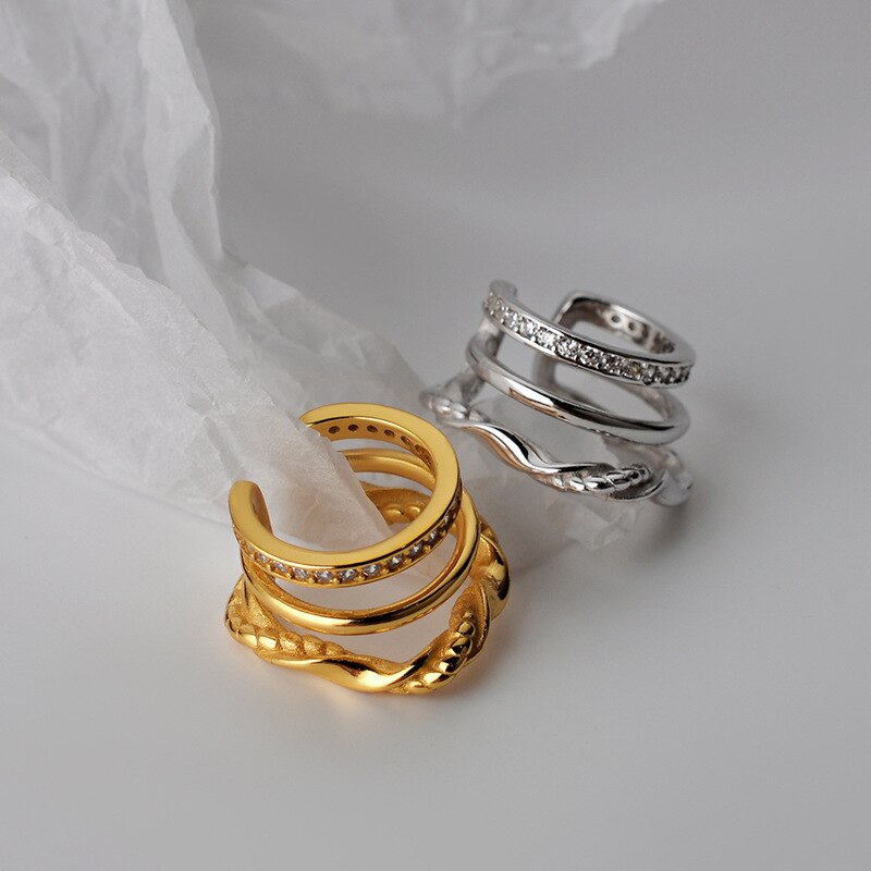 Patterned Wire Multi Strand Earrings E1089 1 Piece