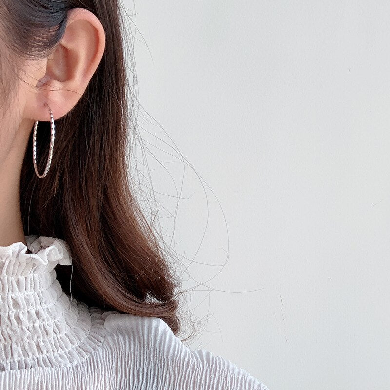 Rope Wire Hoop Earrings E1052