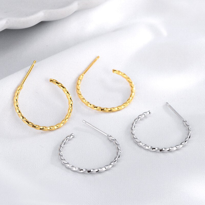 Rope Wire Hoop Earrings E1052