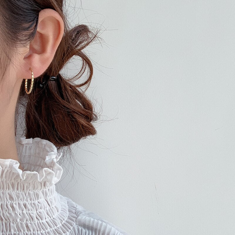 Rope Wire Hoop Earrings E1052