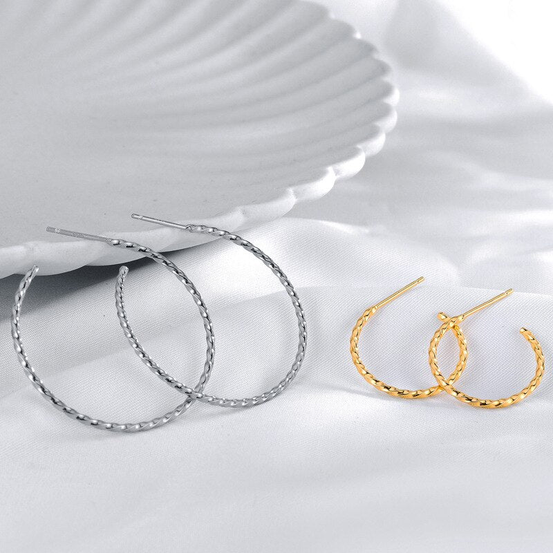 Rope Wire Hoop Earrings E1052