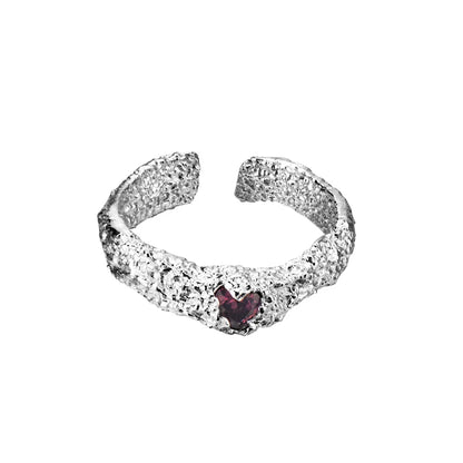 Bague CZ texturée R1273