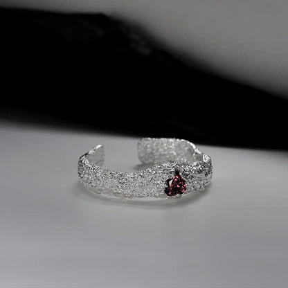 Bague CZ texturée R1273