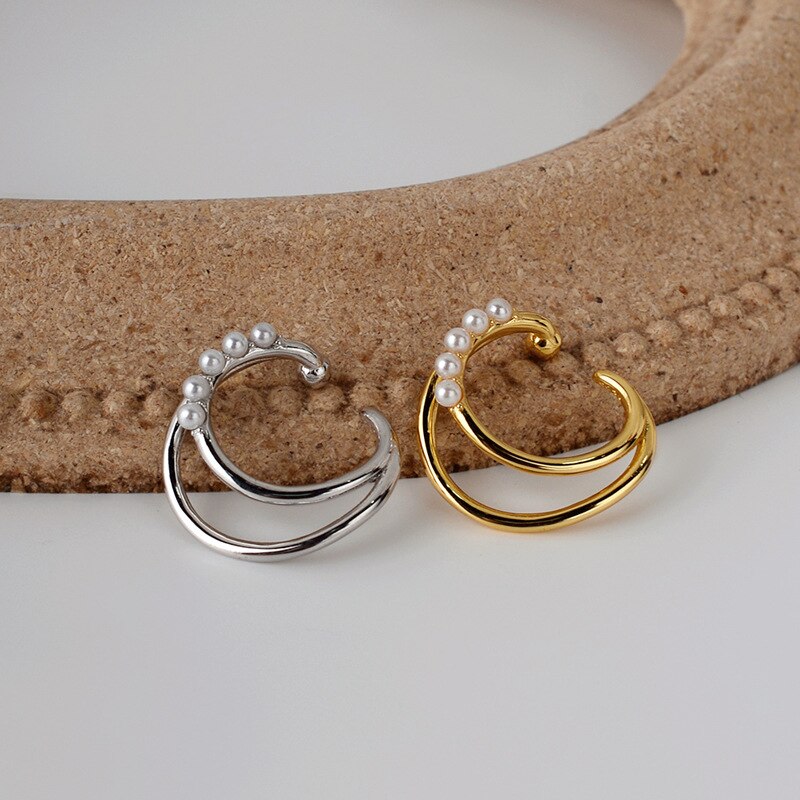 Shell Pearl Wire Earrings E1016 1 Piece