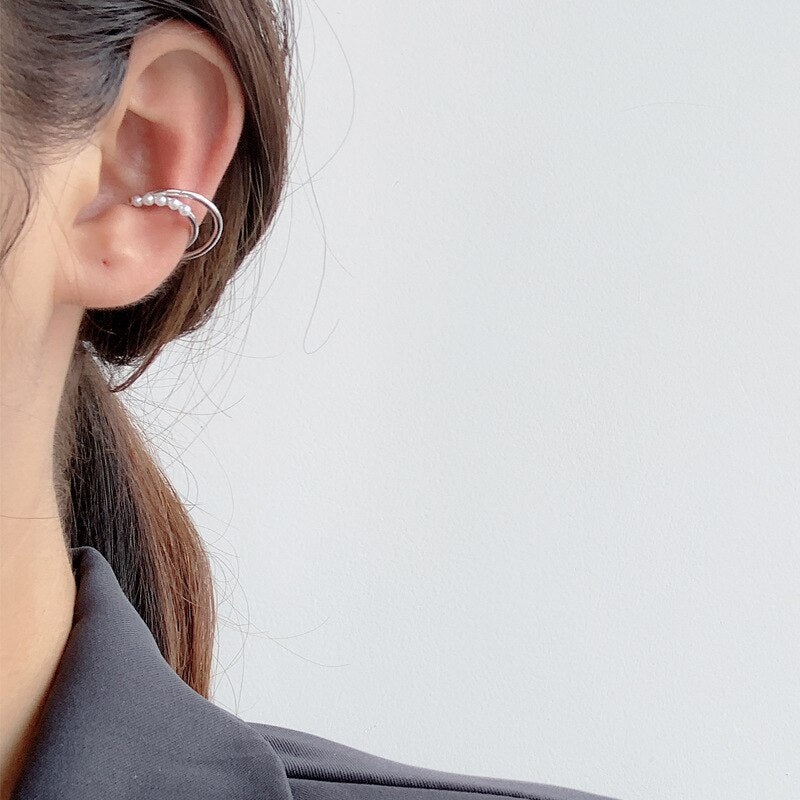 Shell Pearl Wire Earrings E1016 1 Piece