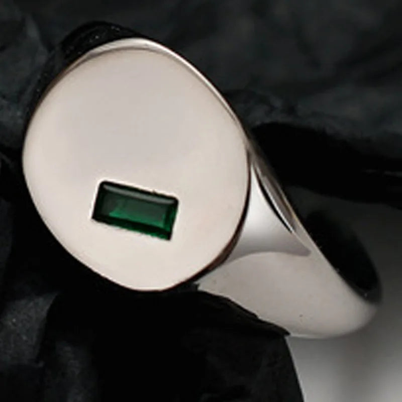 Emerald CZ Signet Ring R1330