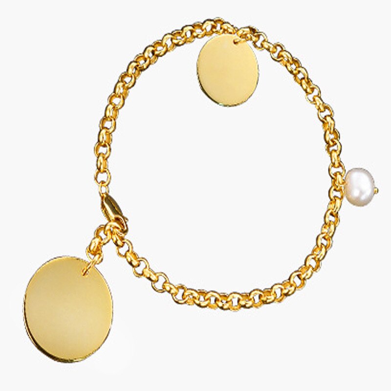 Discs Rolo Chain Bracelet B1014