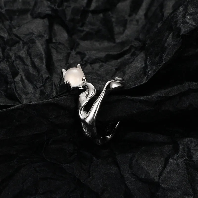 Agate Floral Ear Cuff E1120, 1 Piece