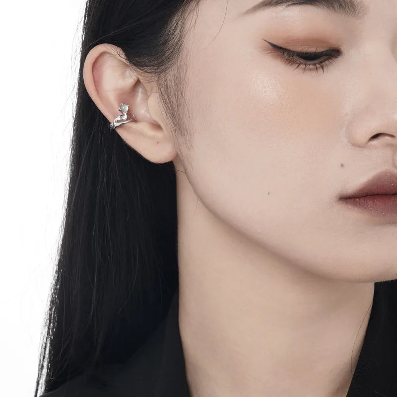 Agate Floral Ear Cuff E1120, 1 Piece