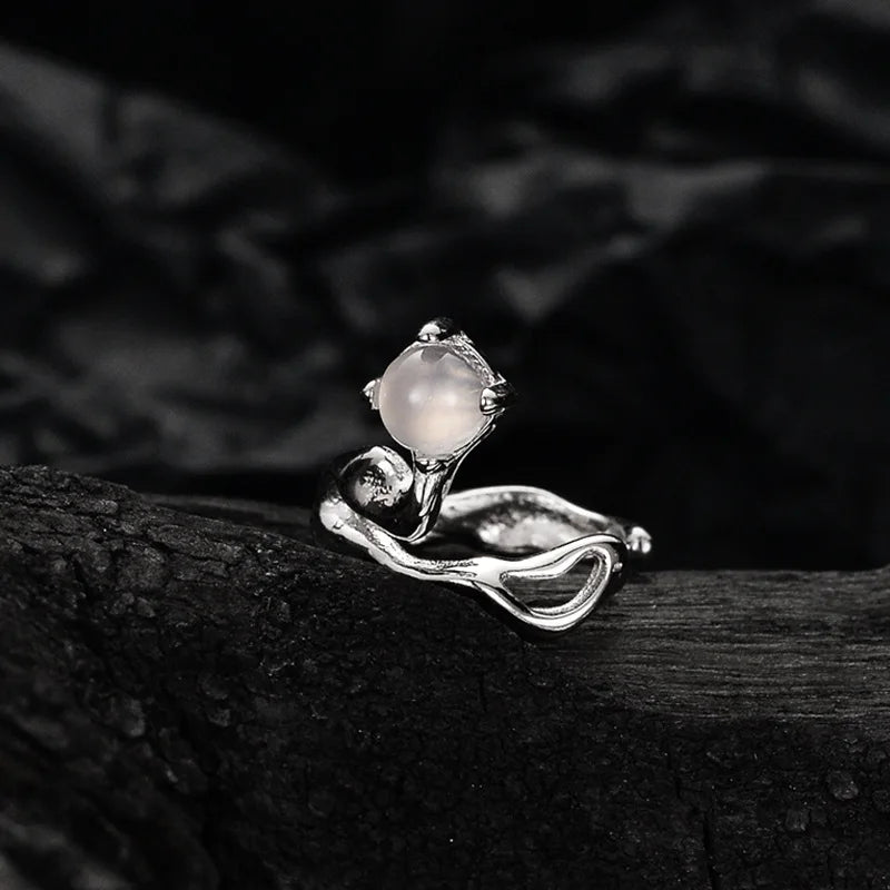 Agate Floral Ear Cuff E1120, 1 Piece