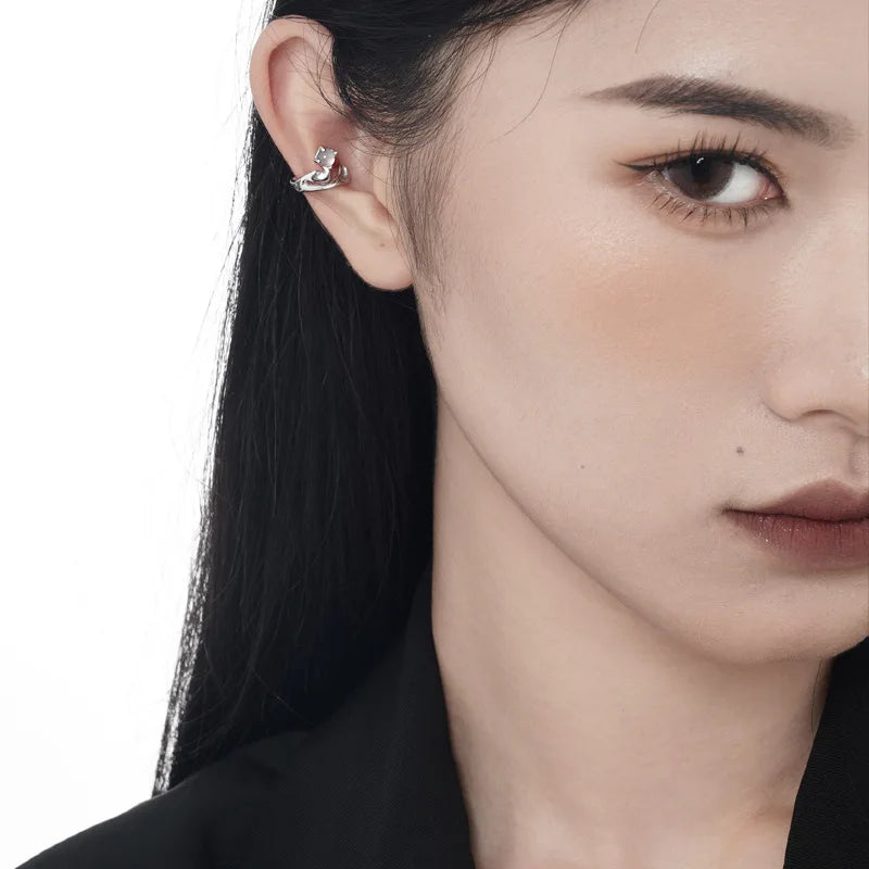 Agate Floral Ear Cuff E1120, 1 Piece