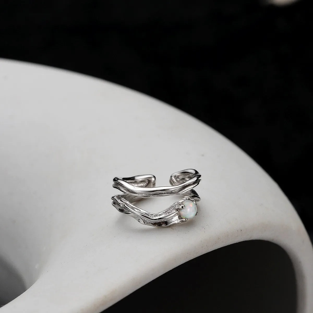 Opal Irregular Ear Cuff E1134, 1 Piece