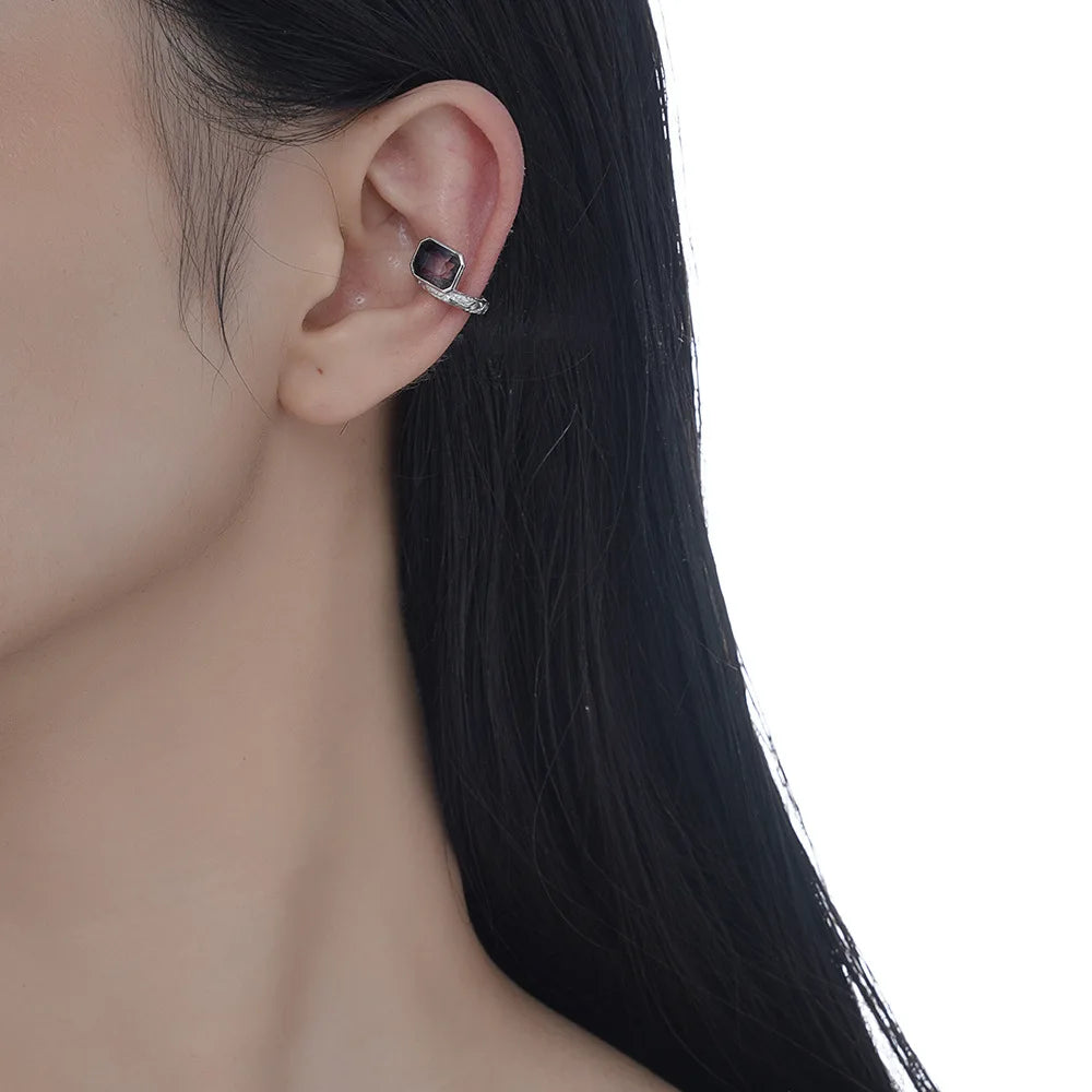Large Bead Irregular Ear Cuff E1137, 1 Piece