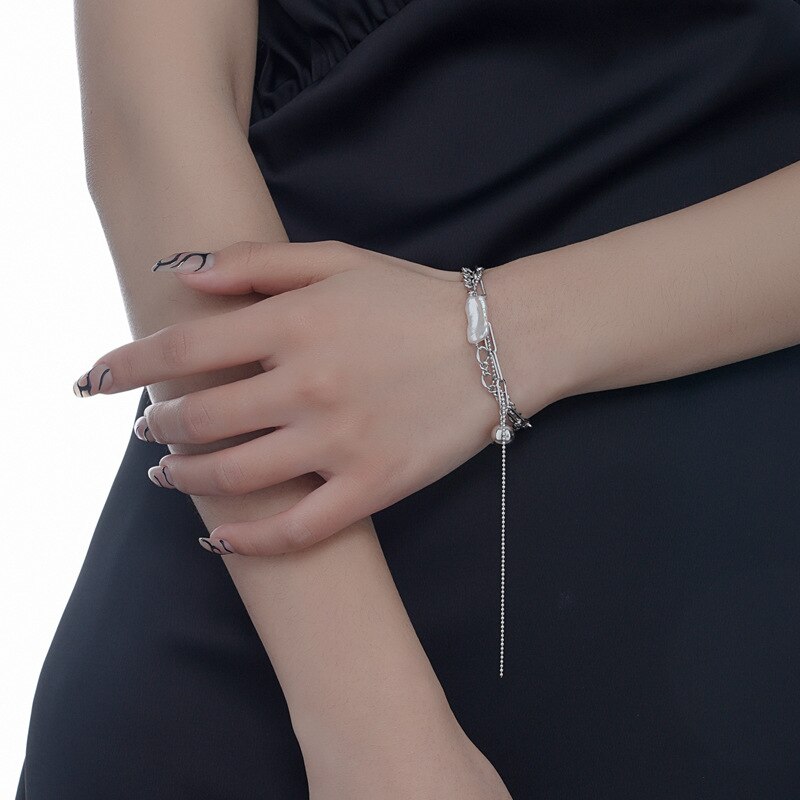 Baroque Pearl Multi Chain Bracelet B1028