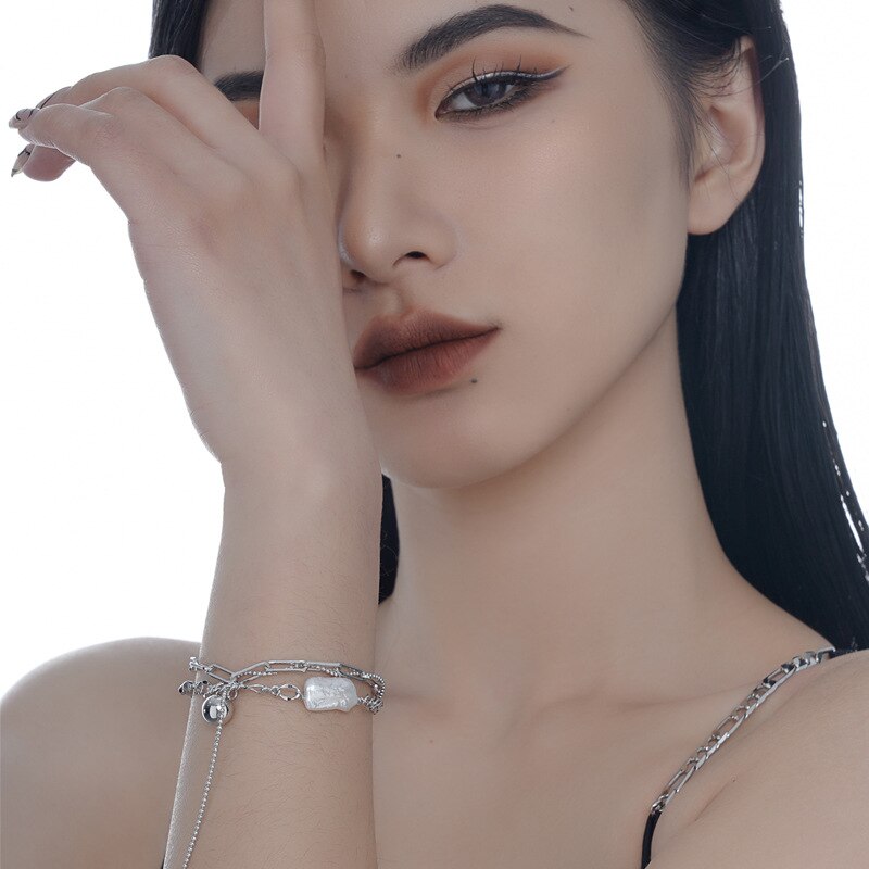 Baroque Pearl Multi Chain Bracelet B1028