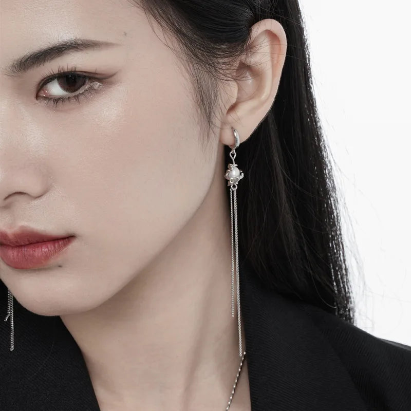 Baroque Pearl Long Chain Earring E1111, 1 Piece