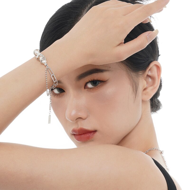 Baroque Pearls Irregular Links Bracelet B1020