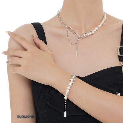Baroque Pearls Irregular Links Bracelet B1020