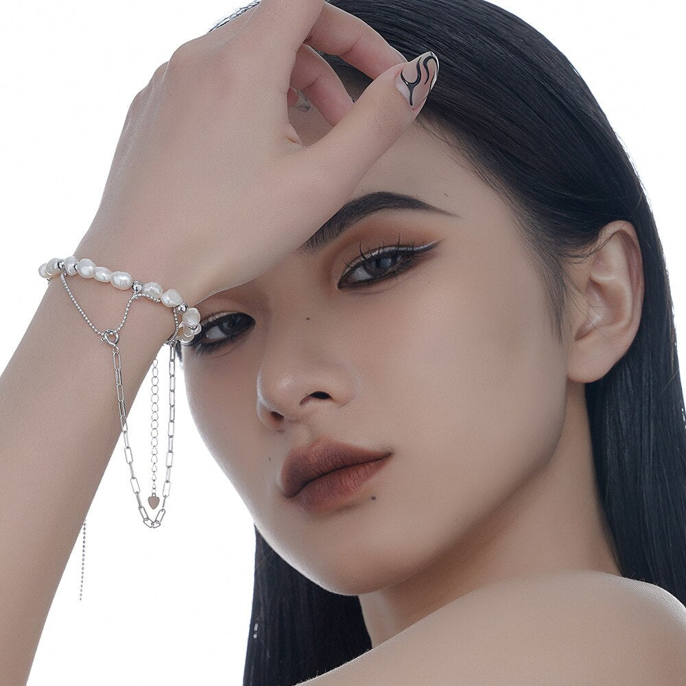 Baroque Pearls Chain Bracelet B1029